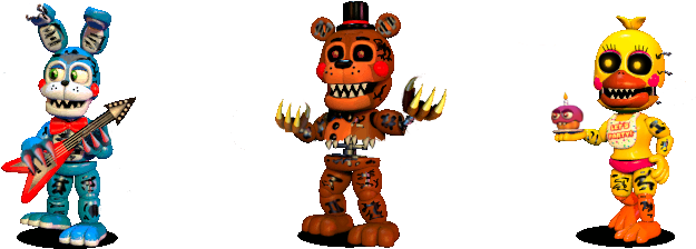 Nightmare Toy Animatronics Fnaf World Edit By Bonnie - Fnaf Nightmare Toy Animatronics (750x250)