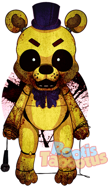 Fnaf Clipart Golden Freddy - Fnaf Cute Golden Freddy Fan Art (500x617)