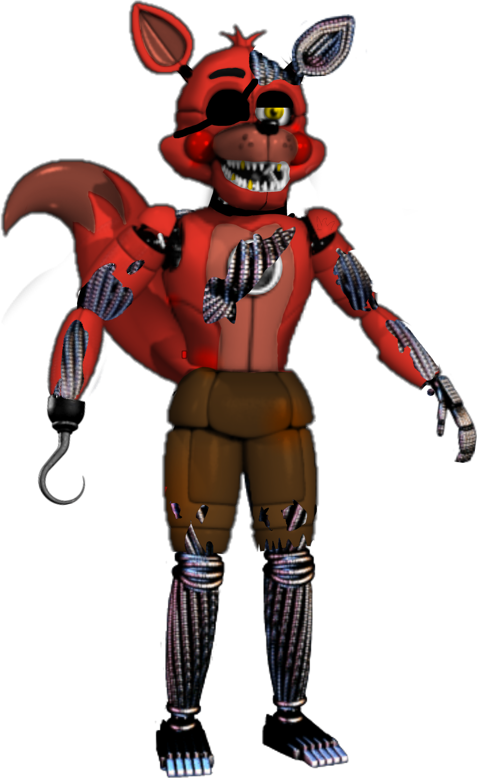 Freetoedit Funtime Withered Foxy Fnaf Fnaf2 Foxy Funtim - Fnaf Funtime Withered Foxy (1000x1560)