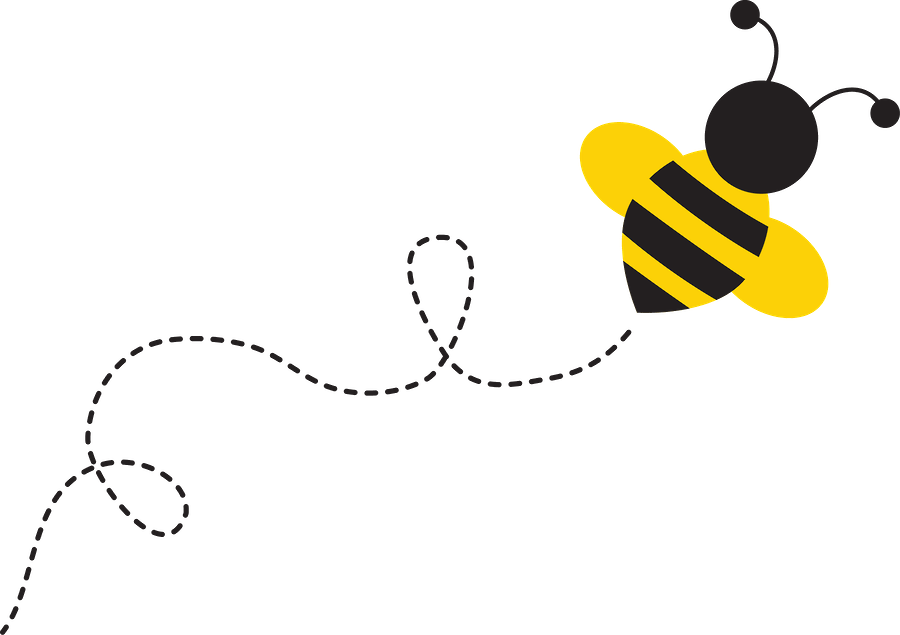 Buzzing Along By Danielle Moraesfalcao - Buzzing Bee Clip Art (900x635)