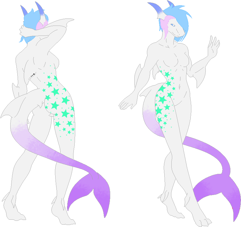 Pastel Shark Girl Adopt By Axolotdropbearadopts - Female Shark Furry Ref (875x807)