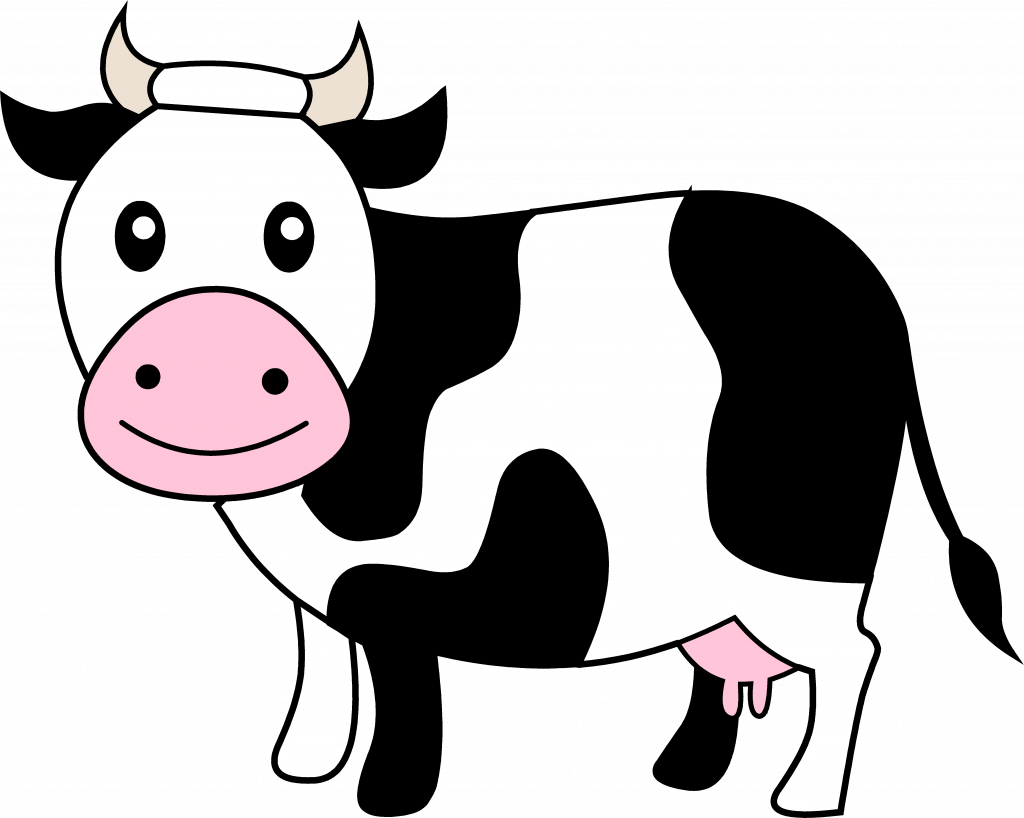 Cattle Clipart Livestock - Clip Art Of A Cow (1024x818)