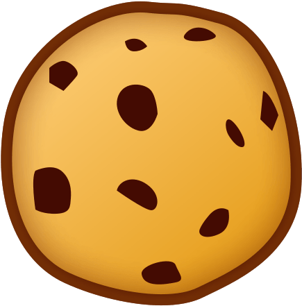 Stack Of Chocolate Chip Cookies Cartoon Clipart - Cookie Emoji Png (512x512)