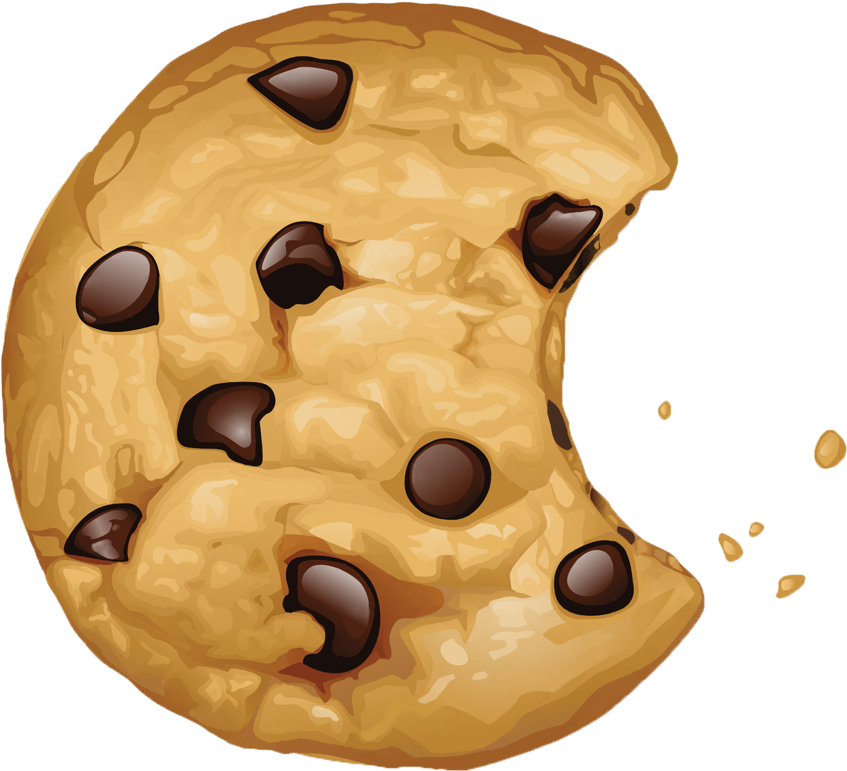 Chocolate Chip Cookie Biscuits Clip Art - Chocolate Chip Cookie Vector (1235x1235)