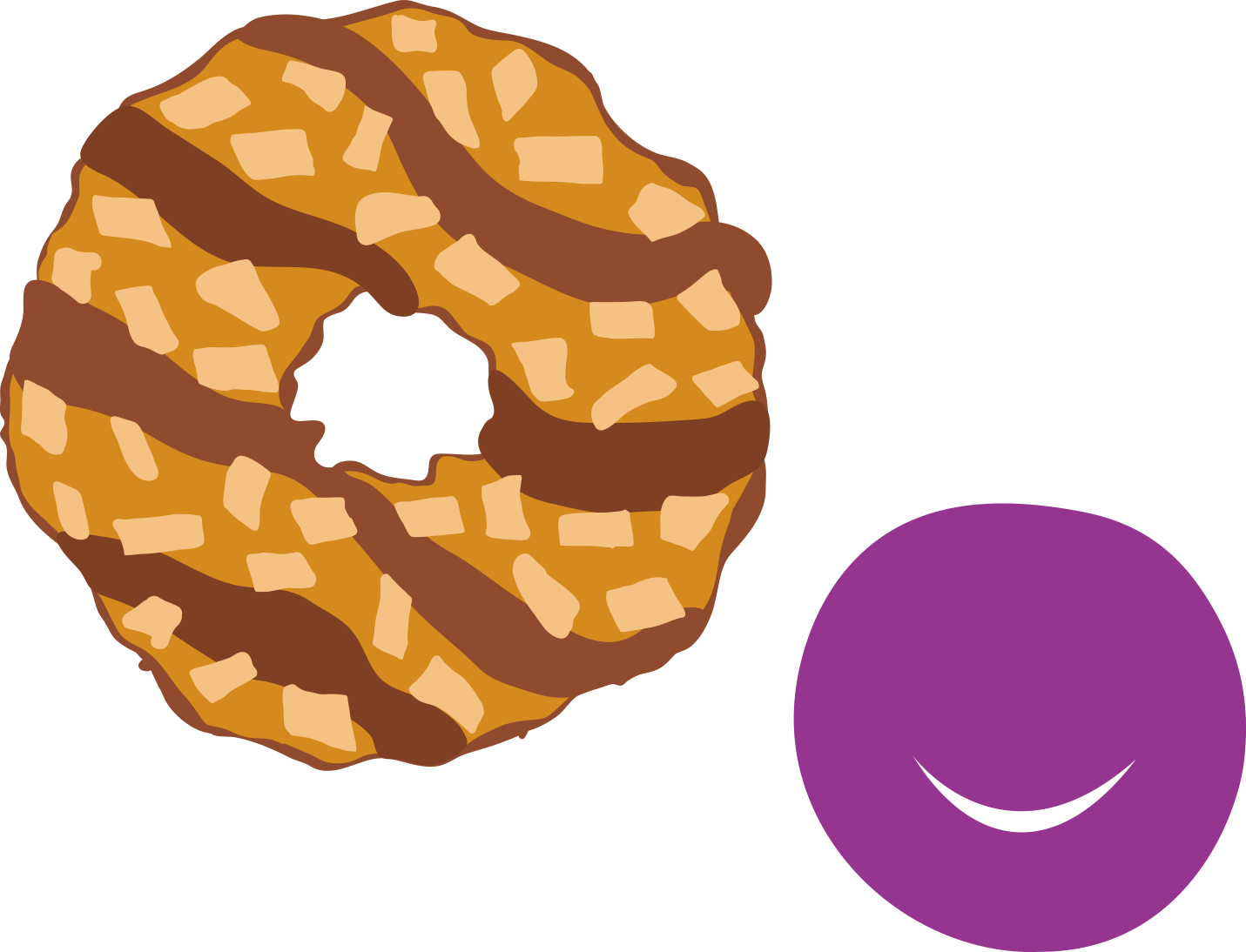 Chocolate Chip Cookie Chocolate Brownie Girl Scout - Doughnut (1431x1094)