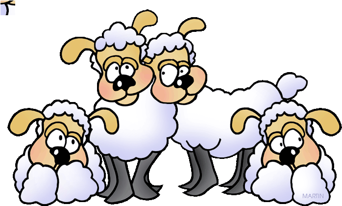 Flock Sheep Clip Art A Flock Of Sheep Clipart - Flock Clipart (720x437)