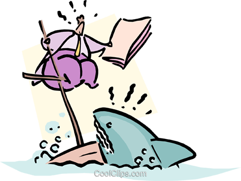 Trying To Stay Afloat Royalty Free Vector Clip Art - Bargaining Power (480x360)