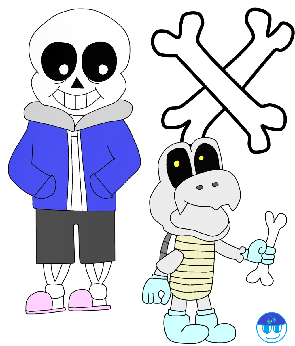 Sans And Dry Bones By Jmx64 - Cartoon (1024x1203)