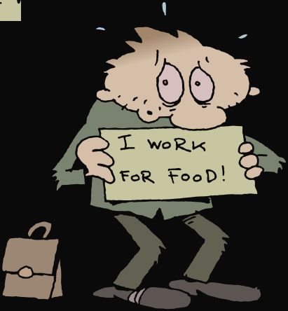 Clip Art Homeless Man Sleeping Soundly On A Cardboard - Poverty Clipart (411x444)