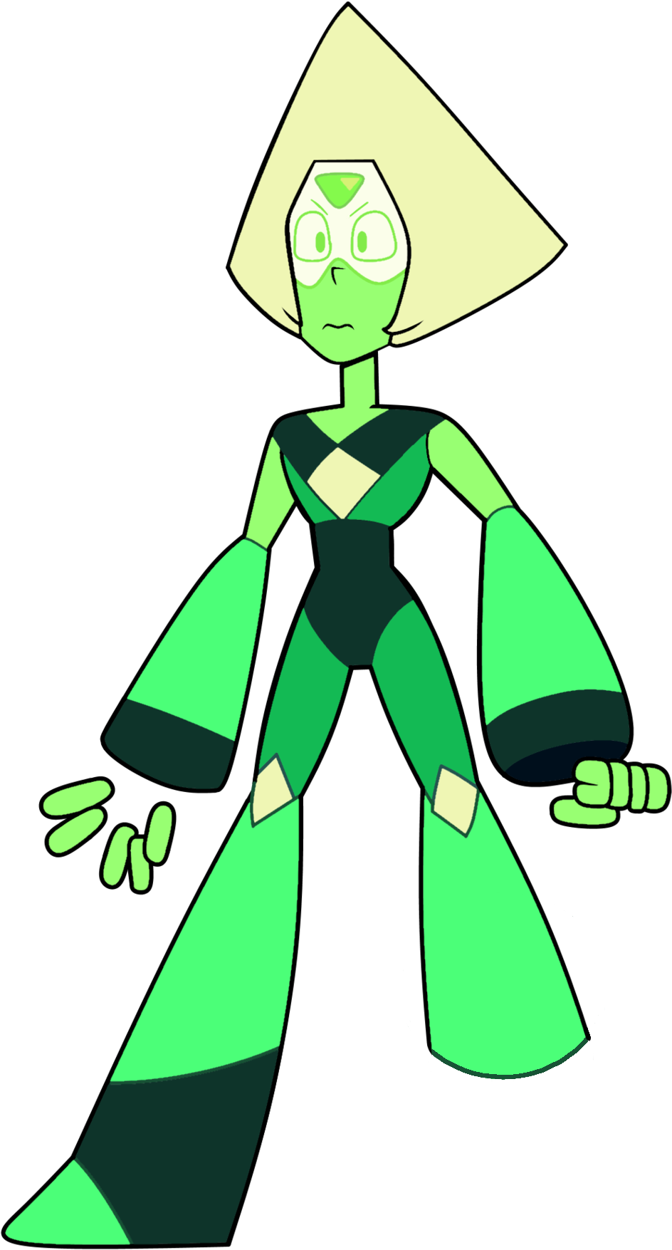 Peridot No Foot - Steven Universe Gems As Humans (1000x1854)
