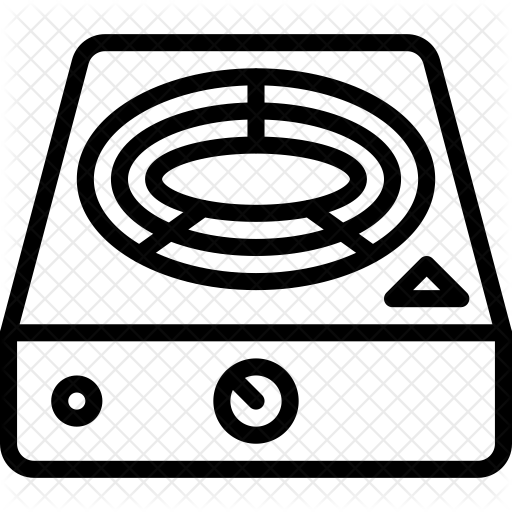 Hot Plate Icon - Hot Plate Device Icon (512x512)