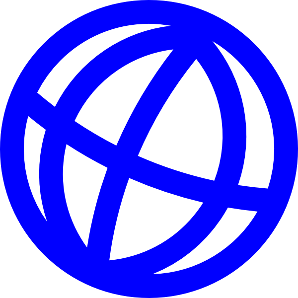 Dark Blue Globe Svg Clip Arts 600 X 600 Px - Dark Blue Web Icon Png (600x600)