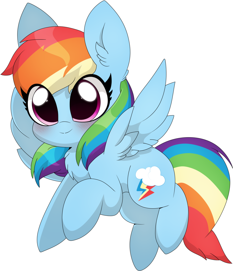 Rainbow Dash By Cookie-kit - Cartoon (1024x1325)