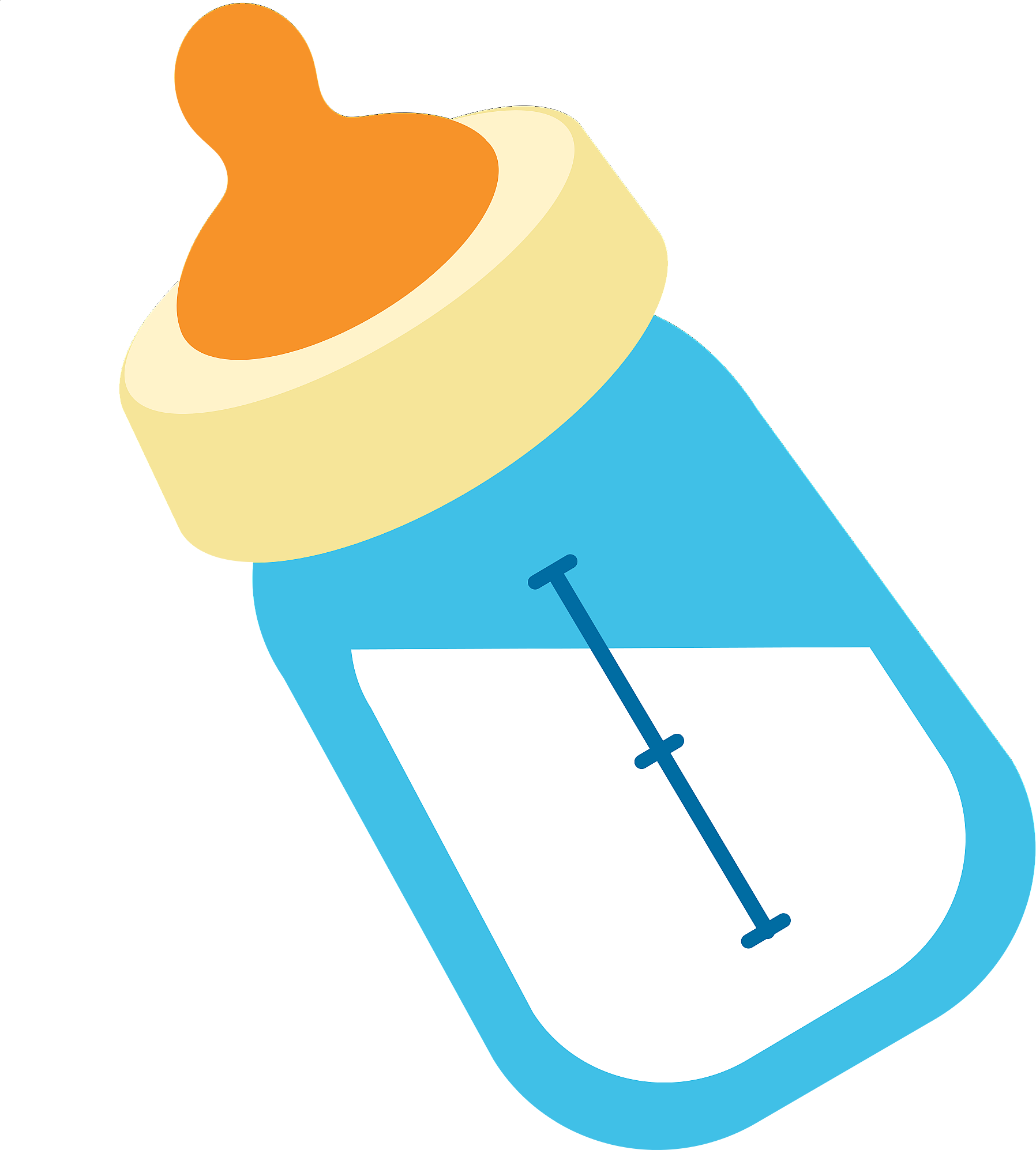 Baby Milk Bottle Png Clipart Best Cartoon Food - Baby Shower Vector Png (2000x2000)