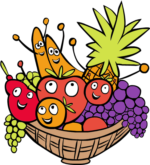 Fruit Baskets Clip Art - Clip Art Fruit Basket (600x630)