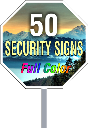 Buy 50 Custom Full Color Octagon Shaped Security Signs - Google Backgrounds (544x544)
