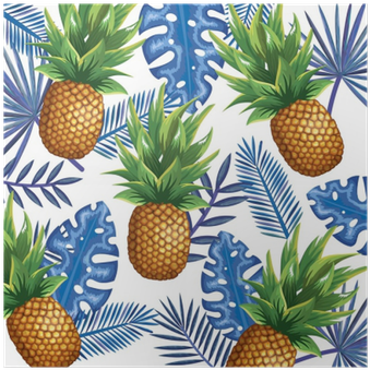 Tropical Garden With Pineapple Vector Illustration - Pineapple Vector (400x400)