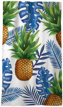 Tropical Garden With Pineapple Vector Illustration - Vector Marketing (400x400)