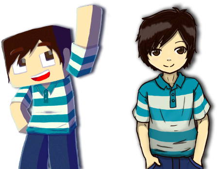 Because Slamacow Is One Amazing Dude, I Drew A Minecraft - Cartoon (500x355)