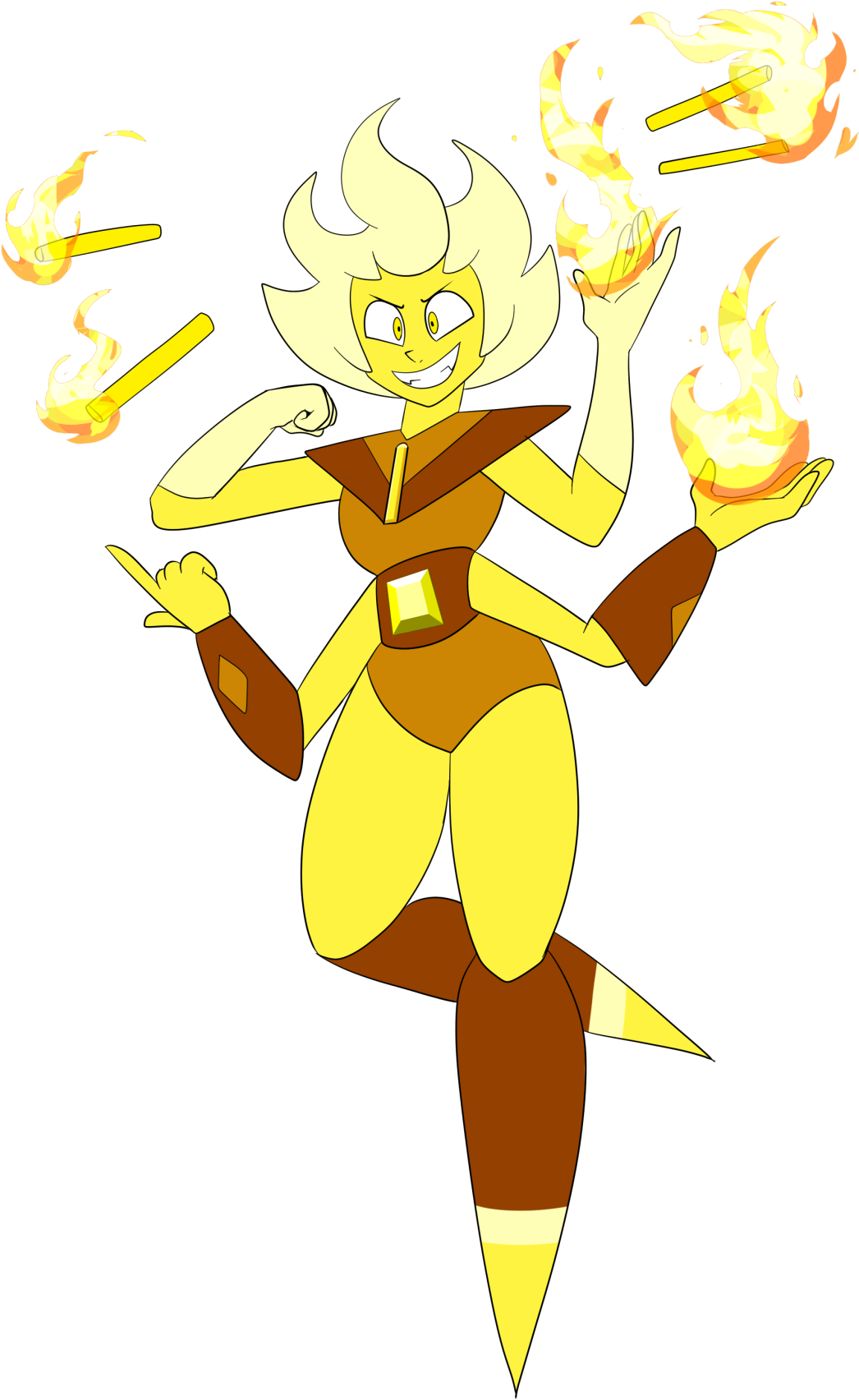 Hyper-destructive Fire Forged Force Of Nature She Will - Cartoon (1280x1745)