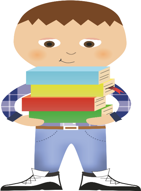 Boywithbooks - Cartoon (497x664)