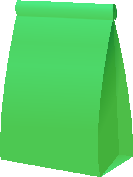 Paper Bag Light Green2 Vector Icon - Green Paper Bag (460x600)