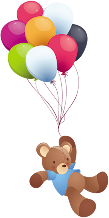 Balloon Animation Clip Art - Urso Com Balão Png (422x845)