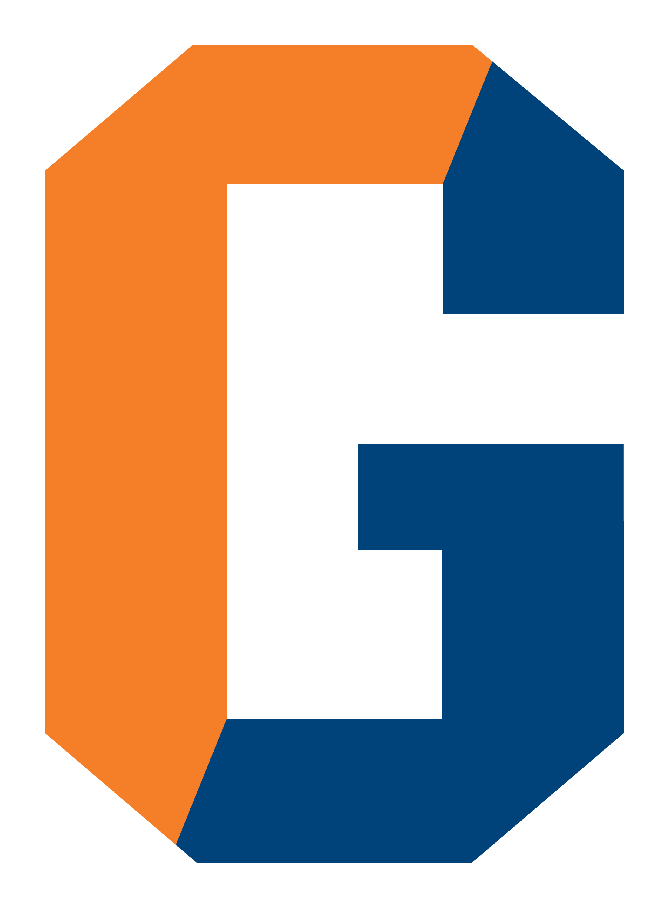 Split G With White Outline - Colleges With Logo G (2209x3000)