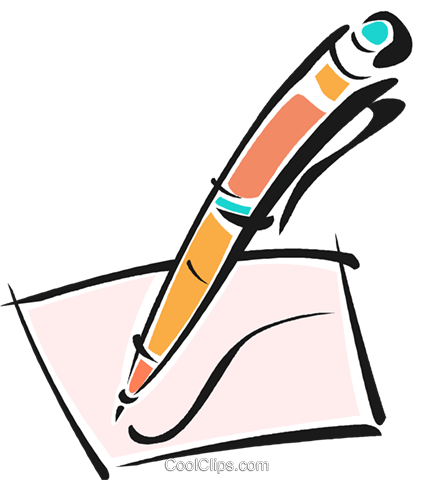 Writing Pen Clipart - Stift Der Schreibt Clipart (434x480)