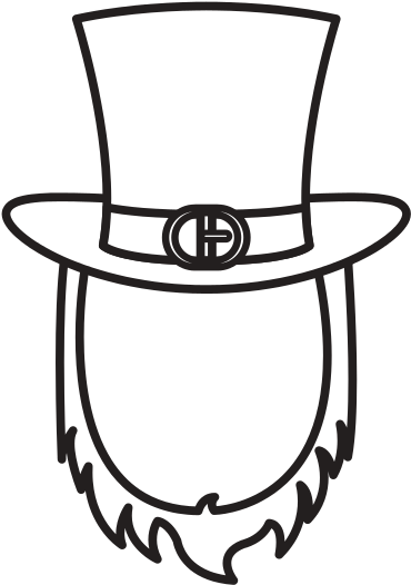 Irish Elf Hat With Beard Isolated Icon - Irish (550x550)