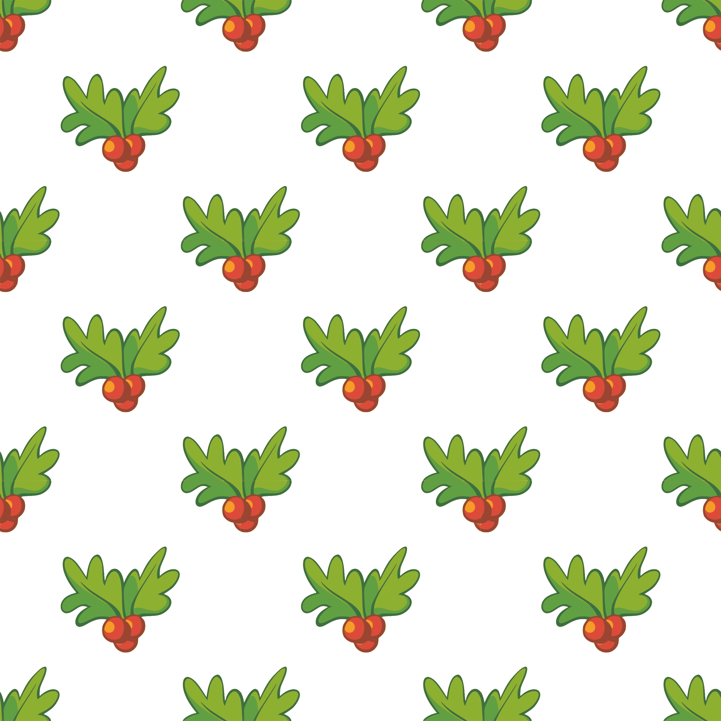 Holly-seamless Pattern - Doggy Footprints Background (2400x2400)