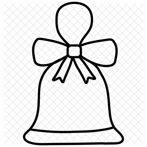 Jingle Bell Icon - Line Art (512x512)
