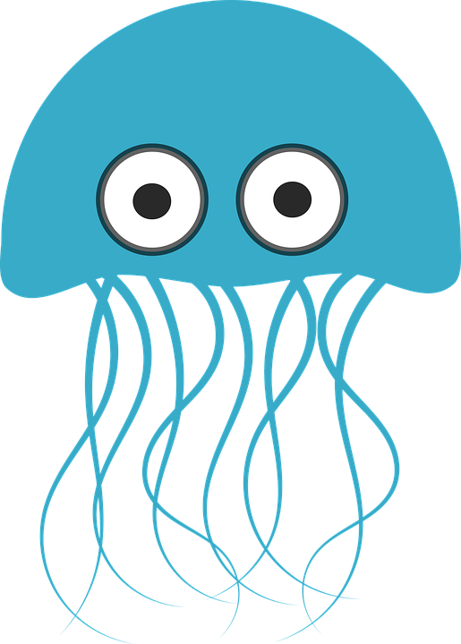 Jelly Fish Clipart 10, Buy Clip Art - Sea Animals Clipart Png (515x720)