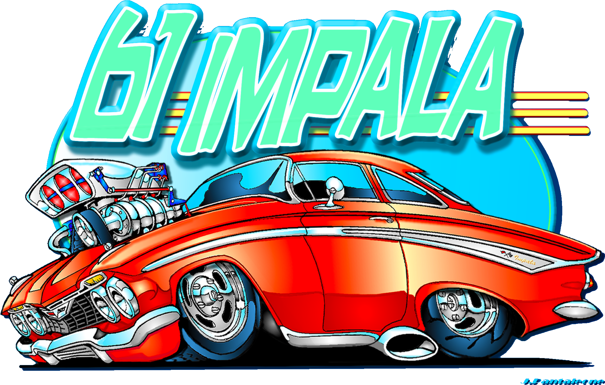 Chevrolet Impala Clipart Street Rod - Hot Rod Art Transparent (2052x1296)