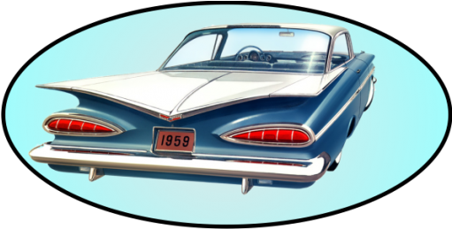 59 Chevy Impala Kids T-shirt - Chevy Impala Fins (510x510)