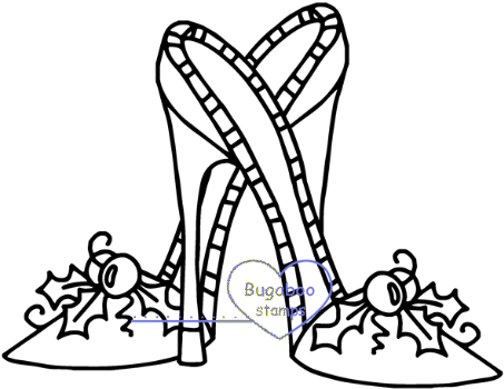 Digi Stamps,christmas Heels,bugaboo Stamps, - Coloring Book (460x350)