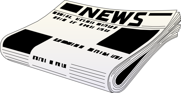 Transparent Clipart Newspaper - Newspaper Clipart Transparent Background (600x311)