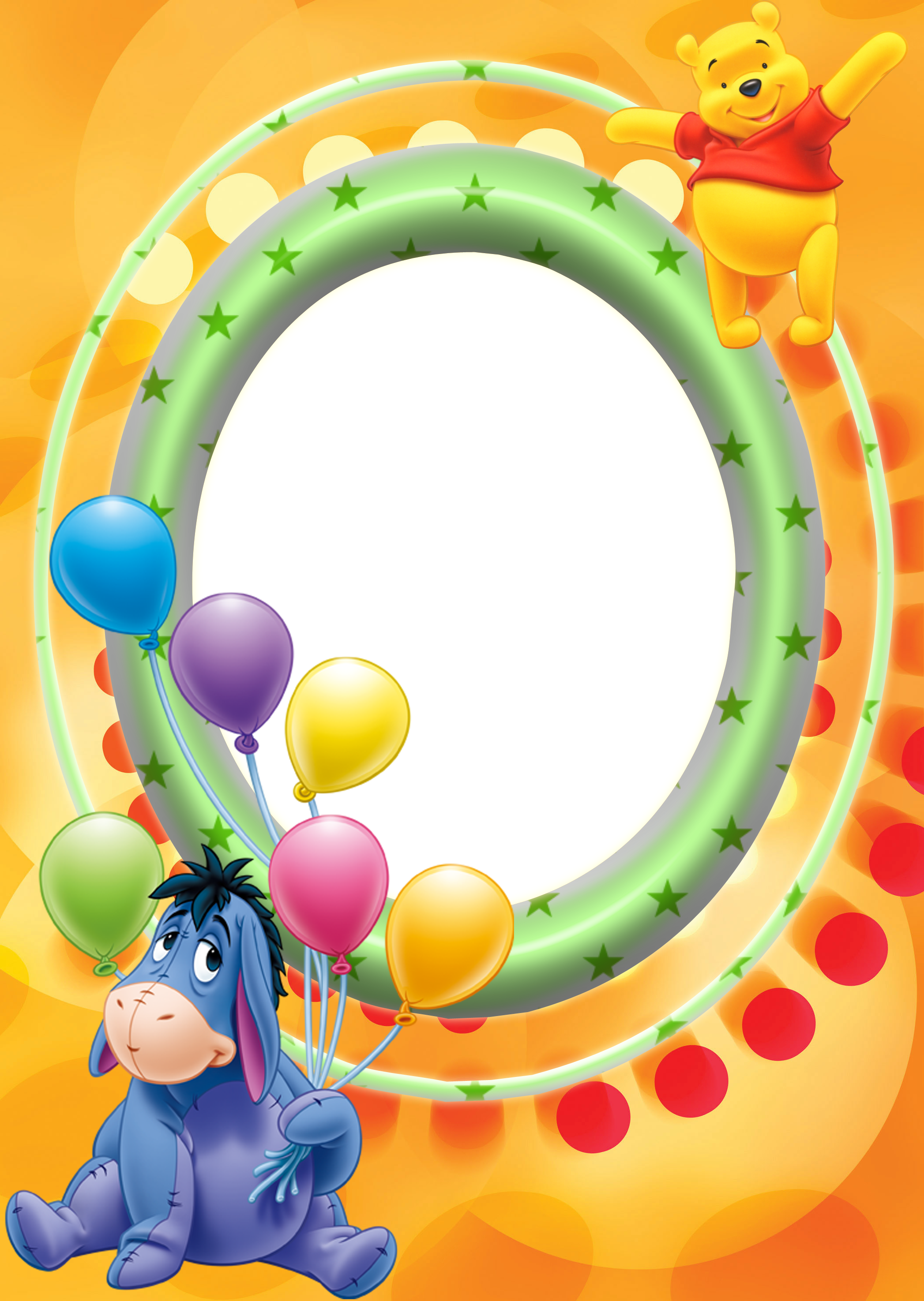 Frame Clipart Winnie The Pooh Pencil And In Color Frame - Winnie The Pooh Baby Photo Frame (2094x2950)