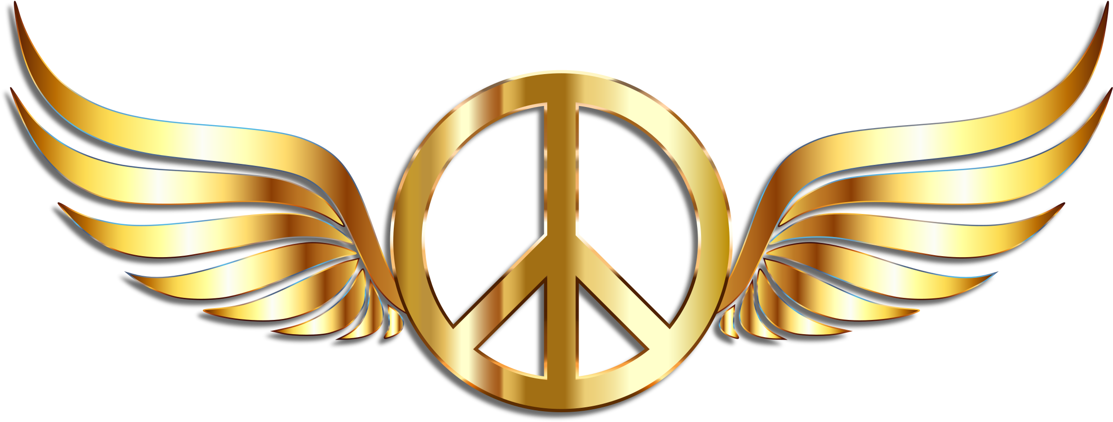 Clipart - Gold Peace (2400x917)