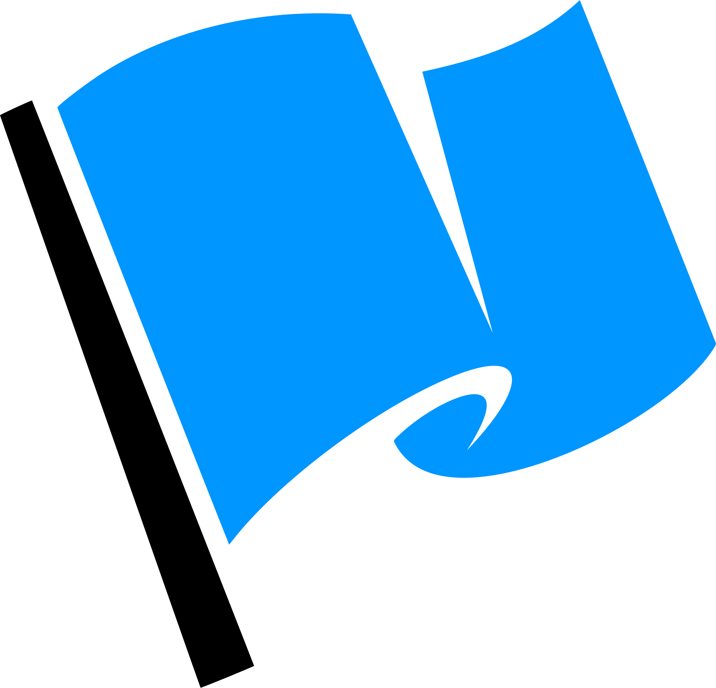 Hirnlichtspiele's Blue Flag Vectorized - Flag Clipart (2400x2306)