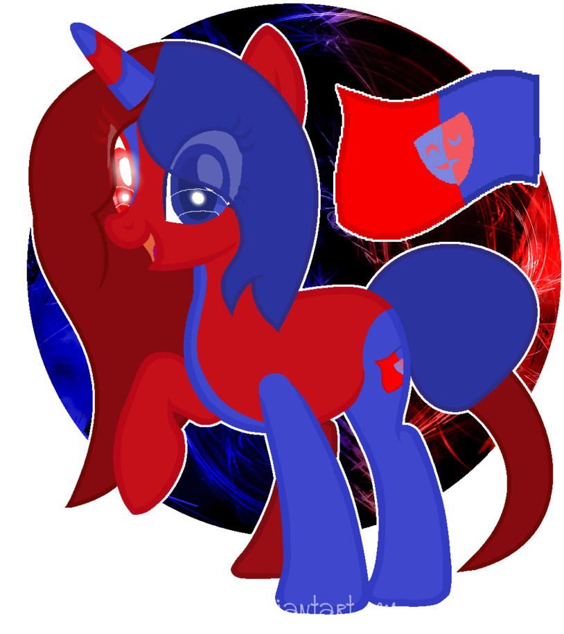 [ G ] Blue Flag - Cartoon (848x943)