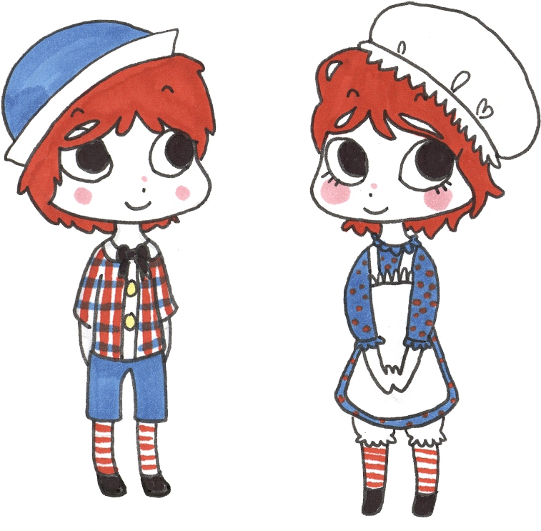 Raggedy Ann N Andy By Madam-milano - Cartoon (810x760)