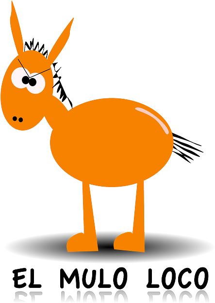 Cartoon, Farm, Donkey, Funny, Fat, Animal, Mammal - Donkey Clip Art (443x640)