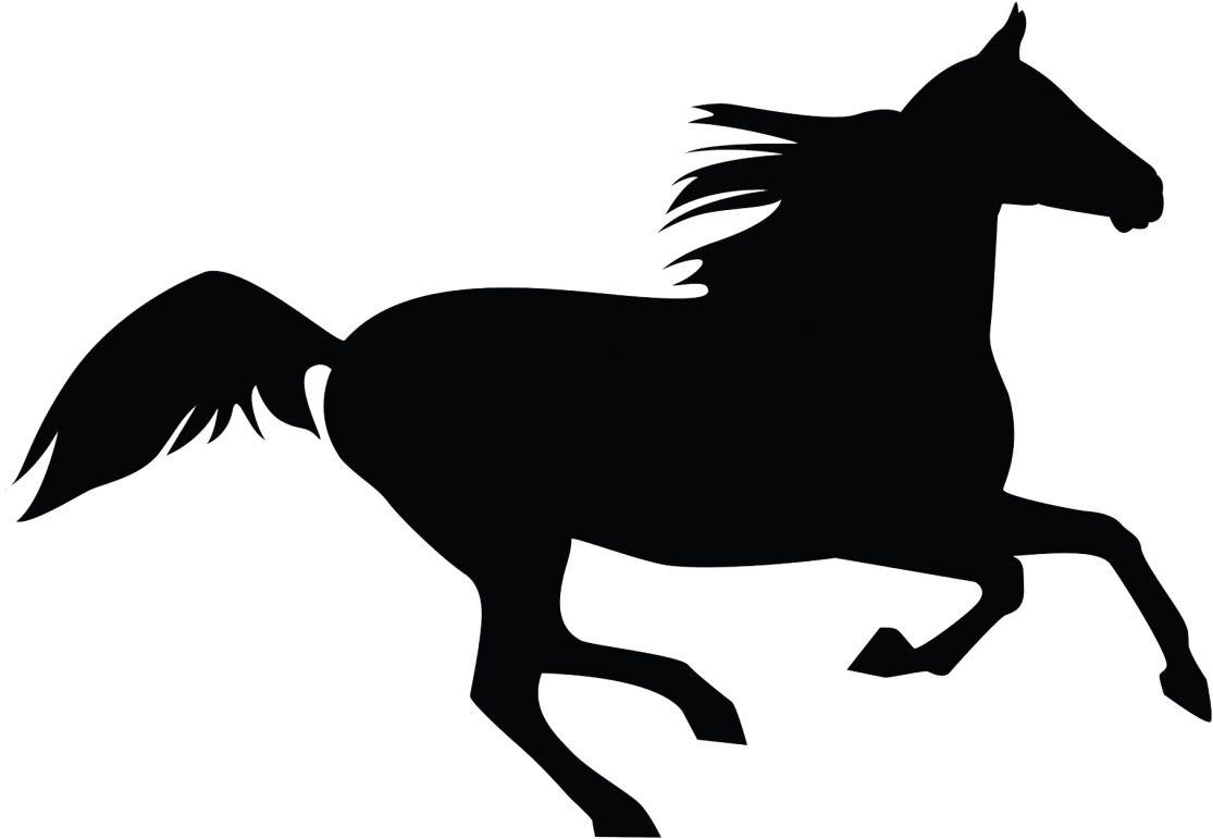 Horse Royalty-free Clip Art - Horse Running Silhouette (1200x948)