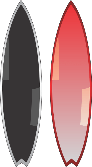 Surf Boards Clip Art At Clker - Paddle Board Clip Art (324x589)