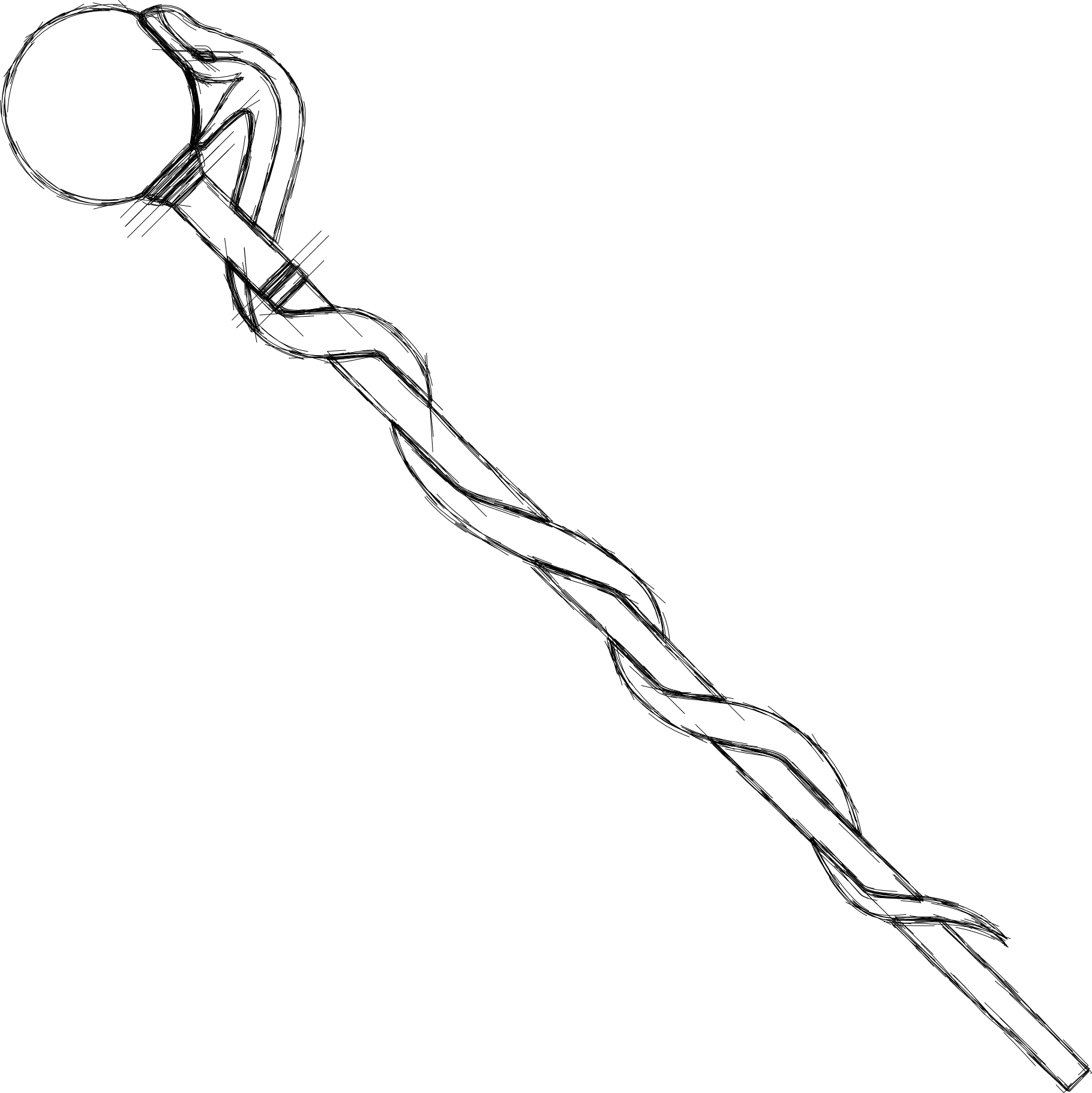 Jack Frost Drawing At Getdrawingscom Free For Personal - Drawing Of A Staff (1820x1822)