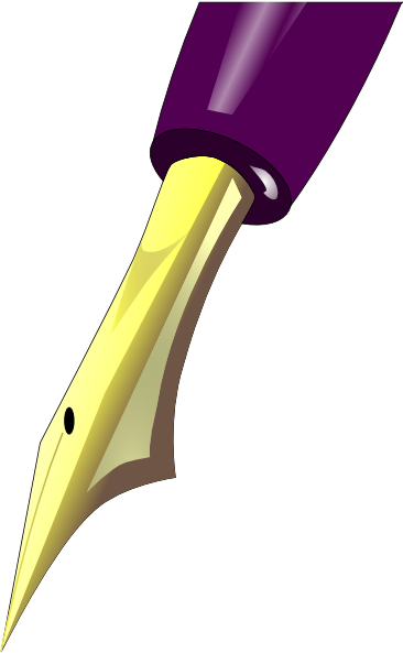 Pen Clipart Purple Pen - Purple Ink Pens Clipart (366x593)