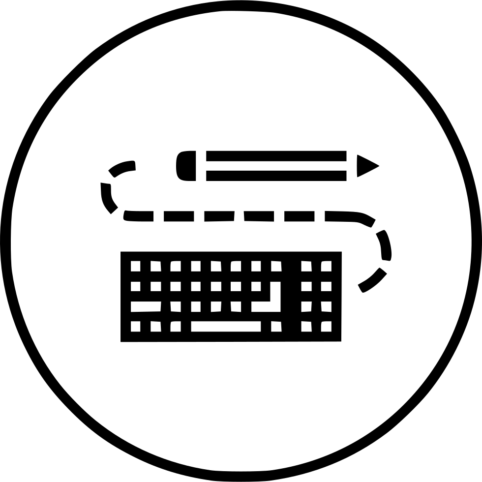 Pen Pencil Keyboard Write Drawing Design Sketch Comments - Keyboard Drawing (980x980)
