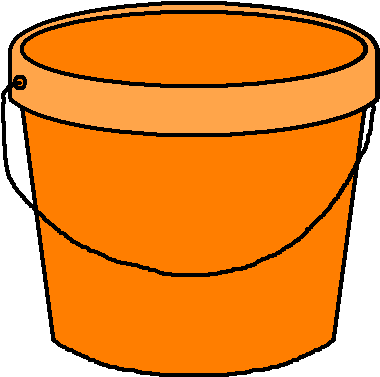 Pin Bucket Clipart - Bucket Clipart Transparent Background (417x395)