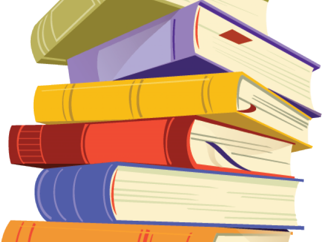 Images Of Cartoon Books - Stack Of Books Clipart (640x480)